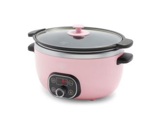 Healthy Cook Duo 6qt Nonstick Slow Cooker Pink