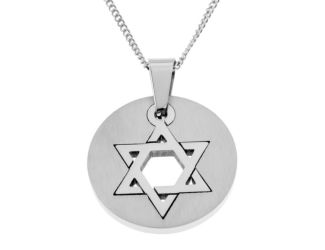 Joyful Sentiments Star of David Round Pendant Necklace
