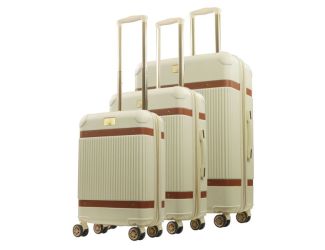 Hard-Sided Luggage Set Stripes Size 3 Pieces