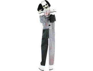 Life-Size Animatronic Clown with Lights and Sound, Indoor or Covered Outdoor Halloween Decoration