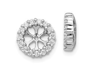 14K White Gold Lab Grown Diamond Earring Jackets, .48ctw