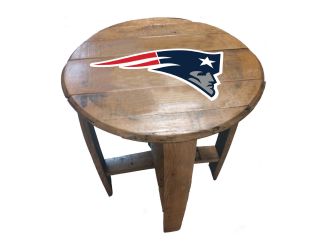 New England Patriots Oak Barrel Table
