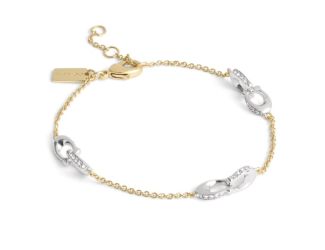 Signature Pave C Strand Bracelet - Two Tone