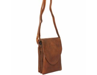Pippa Leather Crossbody Cognac