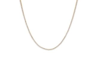 5CT Lab-Grown Tennis Necklace 14K Size 16"