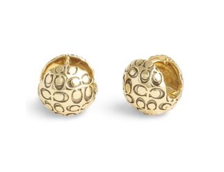 Signature Quilted Orb Huggie Earrings - Gold