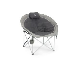 Oversized Padded Rounded Chair Cool Dark Gray