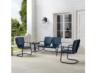 Ridgeland 4Pc Outdoor Metal Conversation Set