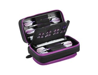 Casemaster Plazma Pro Dart Case Black with Amethyst Zipper and Phone Pocket
