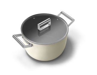 Smeg 5 qt Casserole-Matte Cream