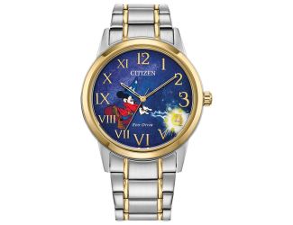 Men's Disney Mickey Mouse Stainless Steel Bracelet watch, Blue dial