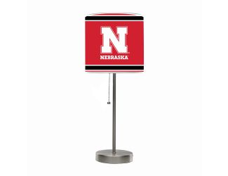 University Of Nebraska Chrome Lamp