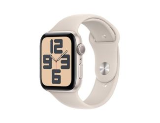 Apple Watch SE GPS 44mm Starlight Aluminum Case with Starlight Sport Band - S/M