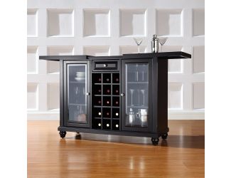 Cambridge Sliding Top Bar Cabinet in Black Finish