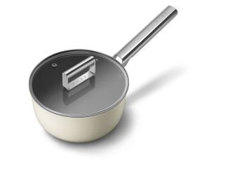 Smeg 3 qt Sauce Pan-Matte Cream