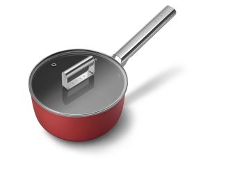 Smeg 3 qt Sauce Pan-Matte Red