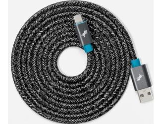 Nimble POWERKNIT Cable USB-A to USB-C 1M Cable made with Recycled Materials - Grey