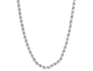 Sterling Silver Rope Chain Necklace Size 20"