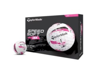 TaylorMade SpeedSoft Ink Pink 2024 Golf Balls - 1 Dozen