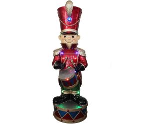 3-Ft. Christmas Toy Soldier Statue with Multi-Color LED Lights