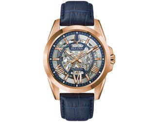 Men's Sutton Automatic Watch Blue Leather Strap