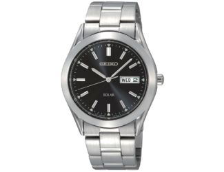 Mens Essentials Stainless steel, Black dial, 100m