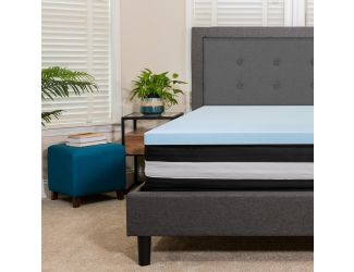 Queen 12" Mattress & Gel Memory Foam Topper Bundle Set