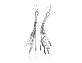 Linear Fishhook Earring- Silver Tone