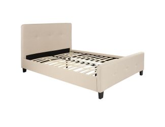 Beige Twin Size Tribeca Platform Bed Frame