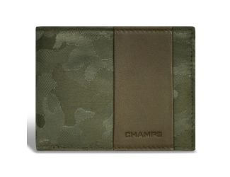 Camo Leather Top Wing Wallet Size 4.5"x3.25"