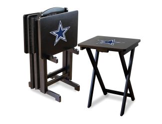 Dallas Cowboys 4 TV Trays w/Stand
