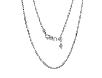 PARIKHS Rhodium Plated Adjustable Box Slider Chain with Hanging Heart in 925 Sterling Silver