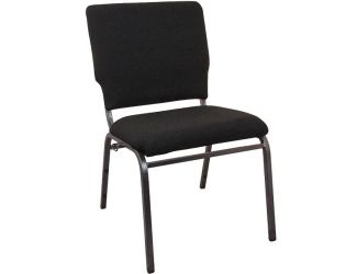 Black Multipurpose Church Chairs - 18.5 in. Wide