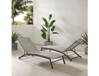 Weaver 2Pc Outdoor Sling Chaise Lounge Set
