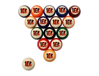Cincinnati Bengals Retro Billiard Ball Set