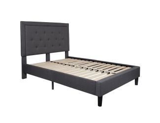 Dark Gray King Size Tribeca Platform Bed Frame