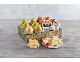 Deluxe Pears, Apples and Cheese Gift