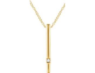 14kt Y .015 CTW Necklace