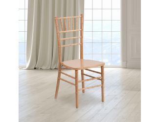 1100lb. Capacity Natural Wood Stackable Chiavari Event Chair