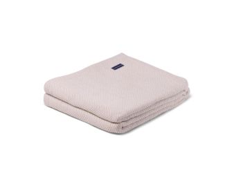 Faribault Mill Penobscot Cotton Bed Blanket - White/Oyster, Queen
