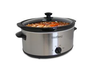 West Bend - 6 Qt. Oval Stainless Steel Slow Cooker