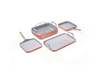 5pc Square Cookware Set Perracotta