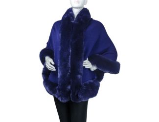 Ruana w/ Mink Faux Fur