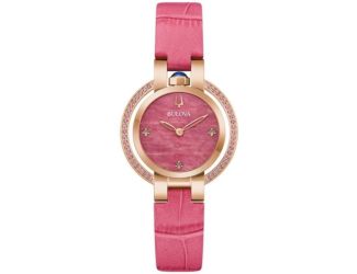 Ladies' Rubaiyat Leather Strap watch, Pink dial
