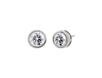 Lab-Grown Diamond Bezel Studs 14K Size 0.25 CT