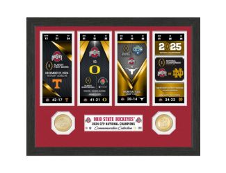 Ohio State 2025 CFP Ticket Collection & Bronze Photo Mint