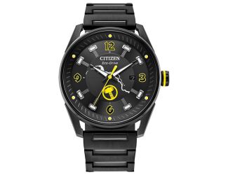 Men's Thor Black Stainless Steel Bracelet, Black dial