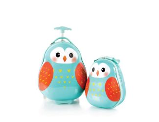 Heys Luggage Travel Tots 2PC Kids Luggage & Backpack Set - Owl