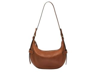 Harwell Large Leather Hobo Crescent Bag Brown