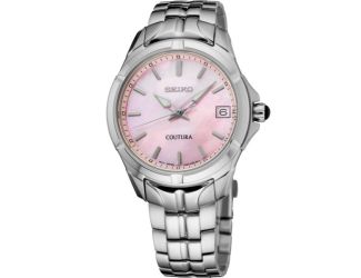 Seiko Coutura SS Quartz Pink MOP Dial, Silver case and bracelet